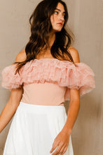 TULLE OFF THE SHOULDER BODYSUIT