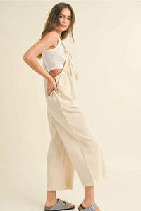 BRIANA TENCEL WASHED JUMPSUIT - OATMEAL