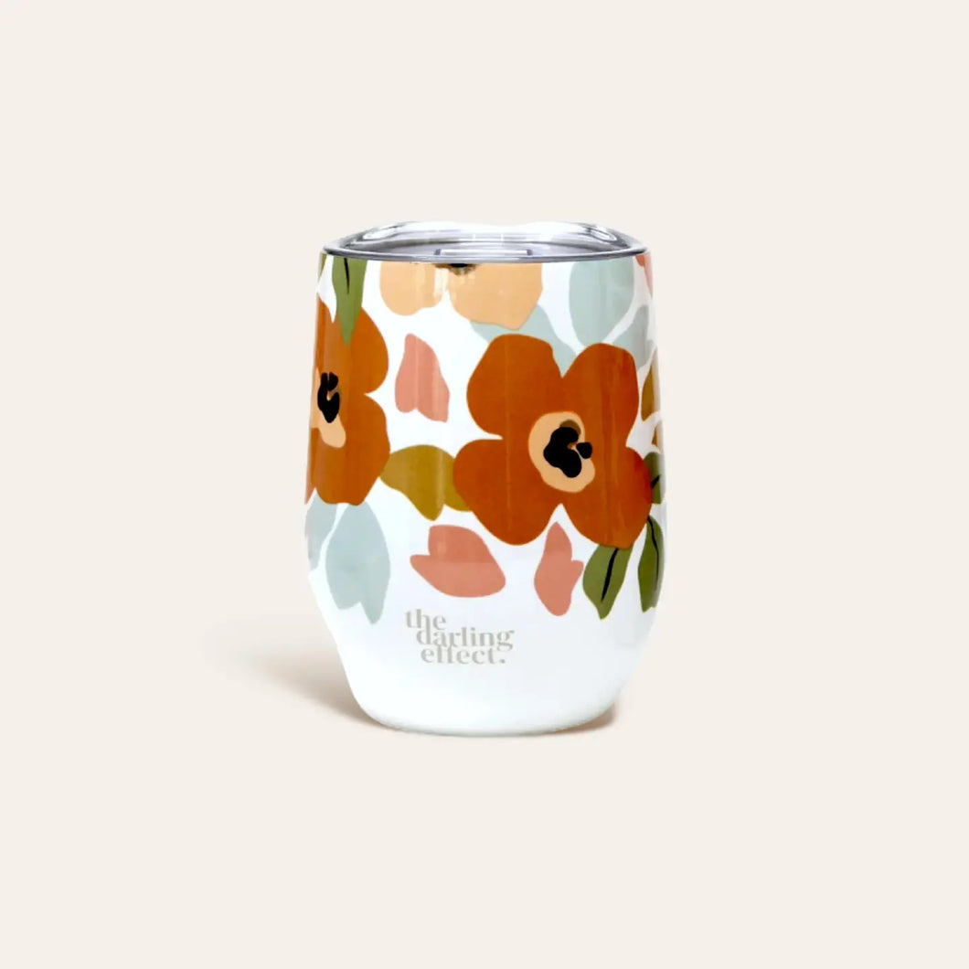 EVERLASTING BLOOMS WINE TUMBLER