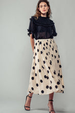 POLKA DOTTED MIDI SKIRT