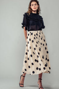 POLKA DOTTED MIDI SKIRT