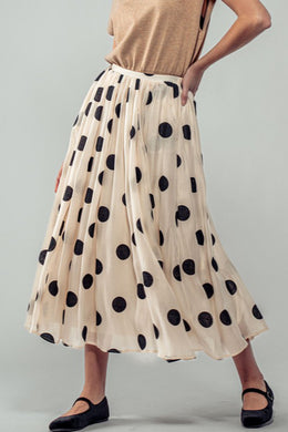 POLKA DOTTED MIDI SKIRT