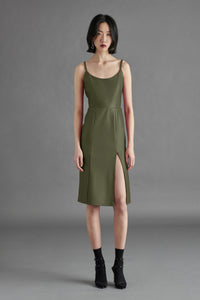 GISELLE DRESS - OLIVE NIGHT