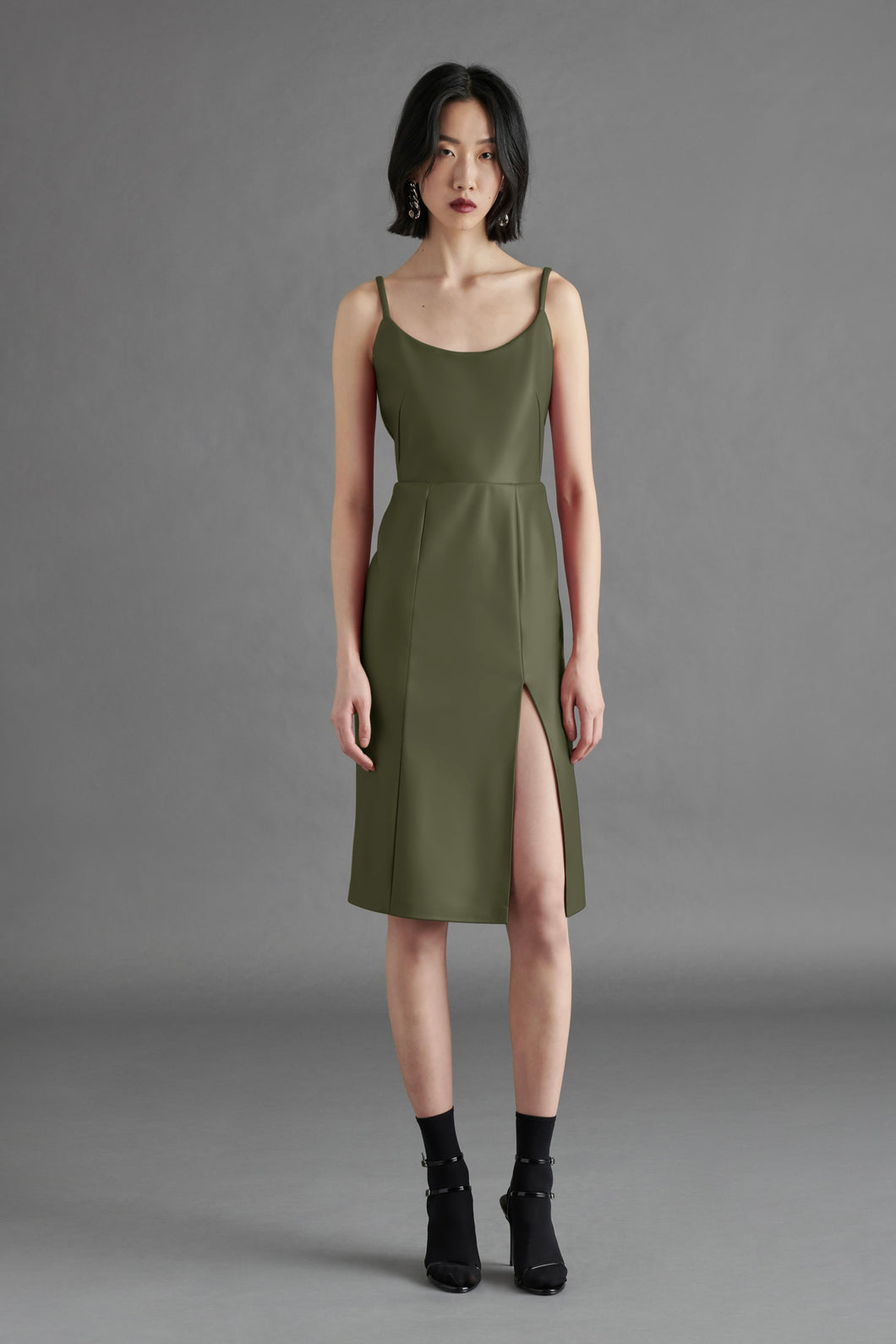 GISELLE DRESS - OLIVE NIGHT