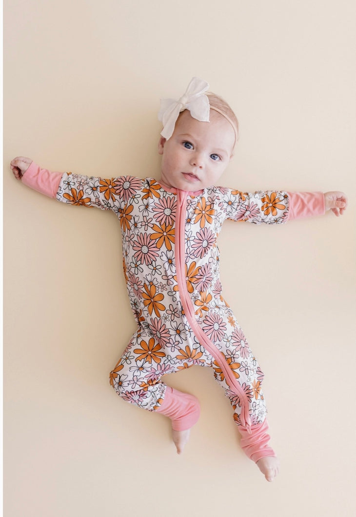 BAMBOO ROMPER RETRO GARDEN