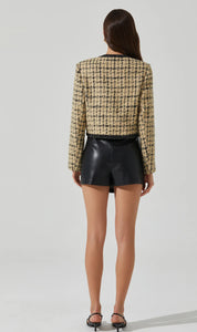 NERIAH FAUX LEATHER SKORT