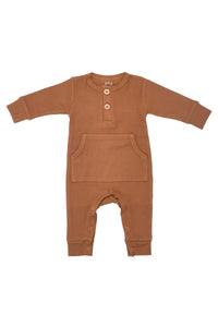 BABY RIBBED PLAYSUIT WITH POCKETS