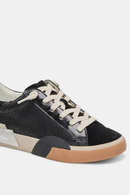 ZINA SNEAKER OYNX EMBOSSED LEATHER