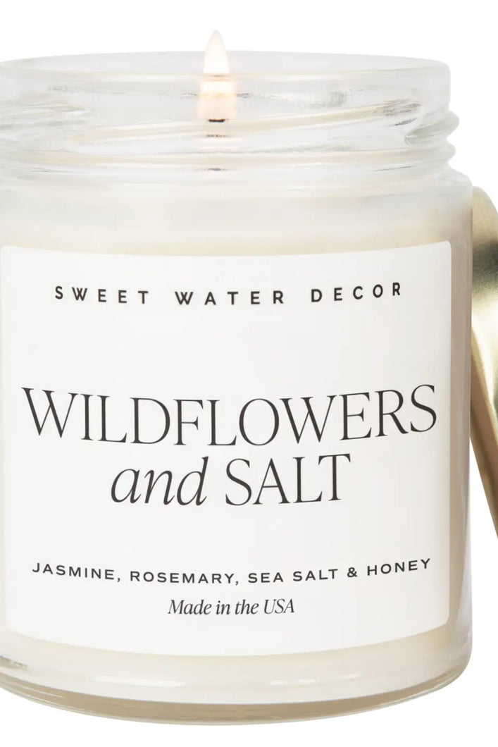 WILDFLOWERS AND SALT CANDLE