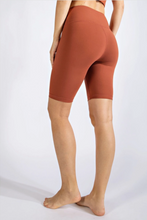 BUTTER YOGA BIKER SHORTS - DK TERRACOTA