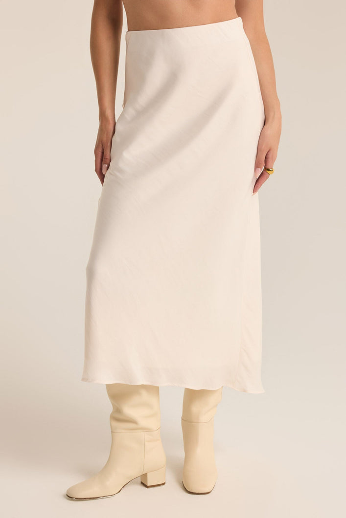 EUROPA POLY SHEEN SKIRT - SEA SALT