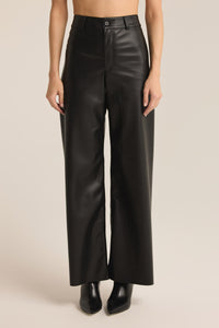 RILYNN FAUX LEATHER PANT - BLACK