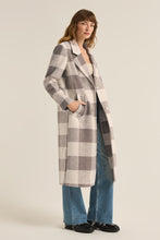 CONWAY BUFFALO PLAID COAT - SLATE GREY