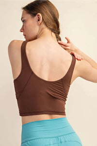 CECELIA V NECK YOGA TOP - JAVA