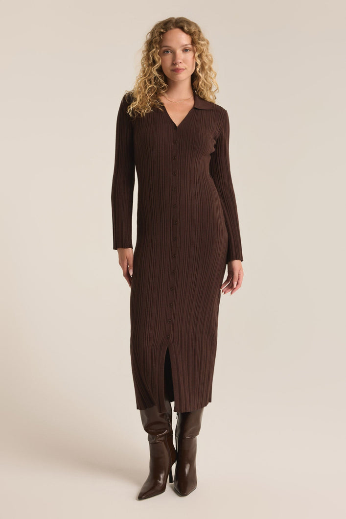 DANITY SWEATER DRESS - COFFEE BEAN