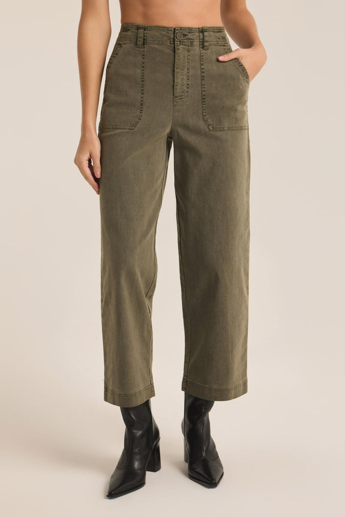 BOBBI WASHED PANT - GRAPE LEAF