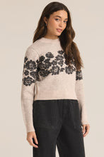 MARISOL FLORA SWEATER - LIGHT OATMEAL HEATHER