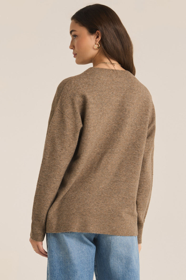 GIA CREW NECK SWEATER - CHAI