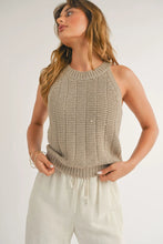 SAVANNAH HALTER SWEATER - GOLD