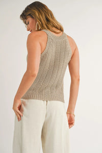 SAVANNAH HALTER SWEATER - GOLD